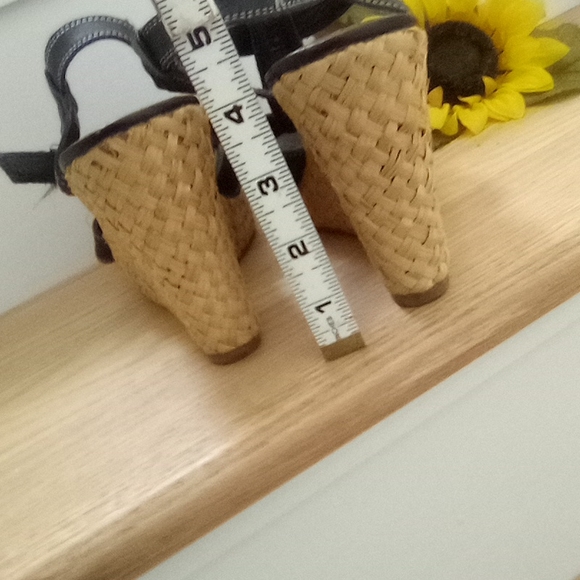 Steve Madden Navy Blue Ankle Strap Platform Wedge - Picture 14 of 15